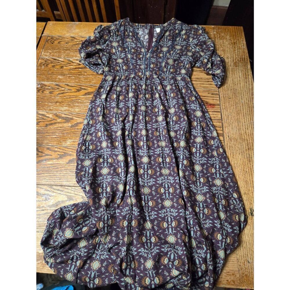 BA&SH Teodora Aztec-Print Midi Dress Sz 0 (XS) - Picture 2 of 5
